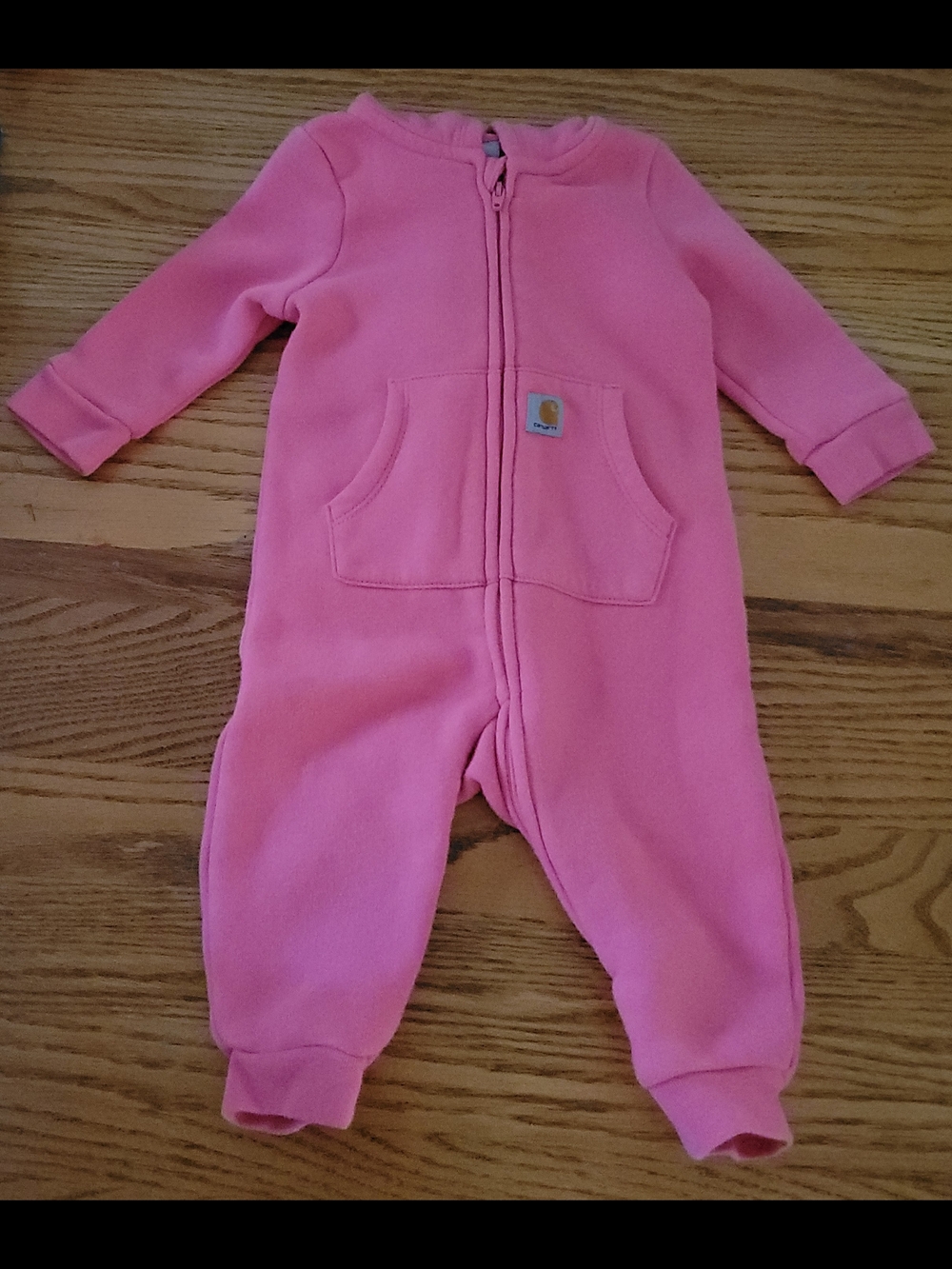 Carhartt Pink Zip-Front Kids One-Piece